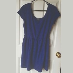 Navy Blue Short Sleeve Knit Lily Rose Dress